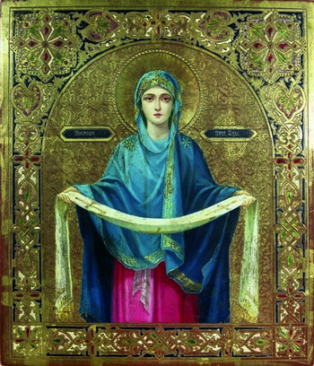 31.Икона ПокроваБожией Матери, сопровождавшая в 1910 году мощи прп. Евфр. из Киева в